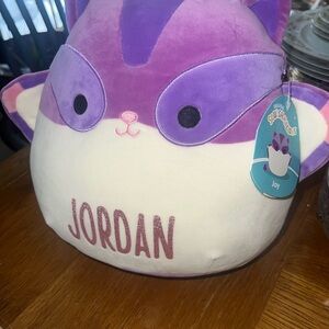 Squishmallows Purple and Cream Fox Plush personalized Jordan